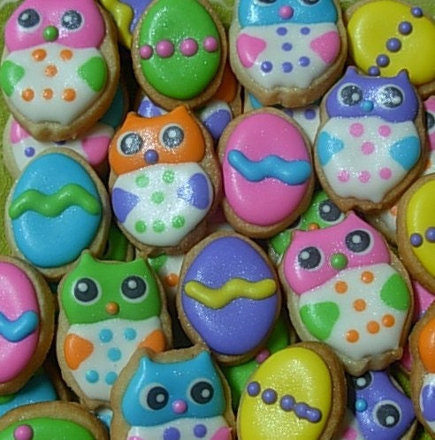 Easter Owls Mini Sugar Cookie Bites - 3 Dozen
