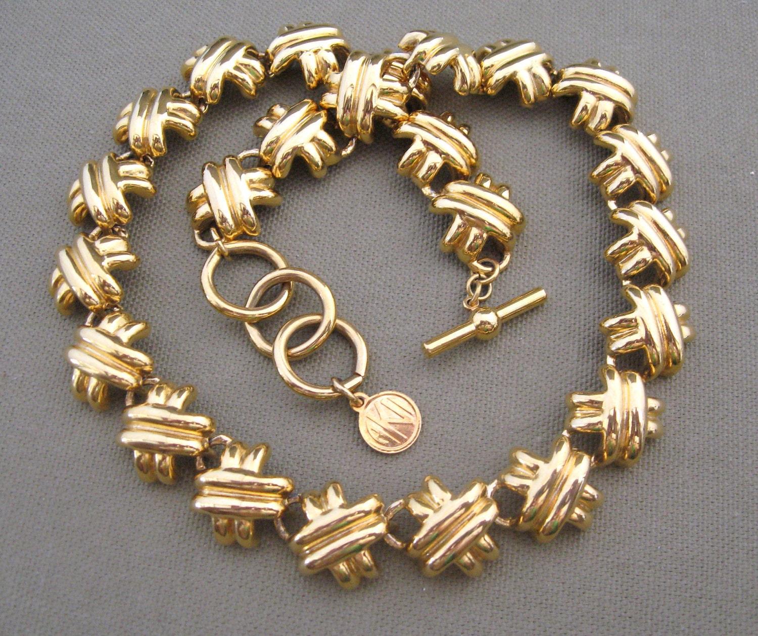 Vintage Anne Klein Chunky Metal Necklace
