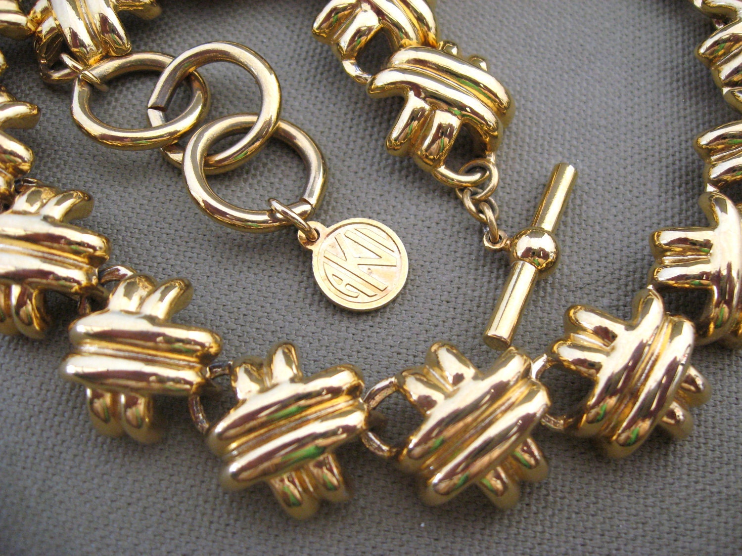 Vintage Anne Klein Chunky Metal Necklace