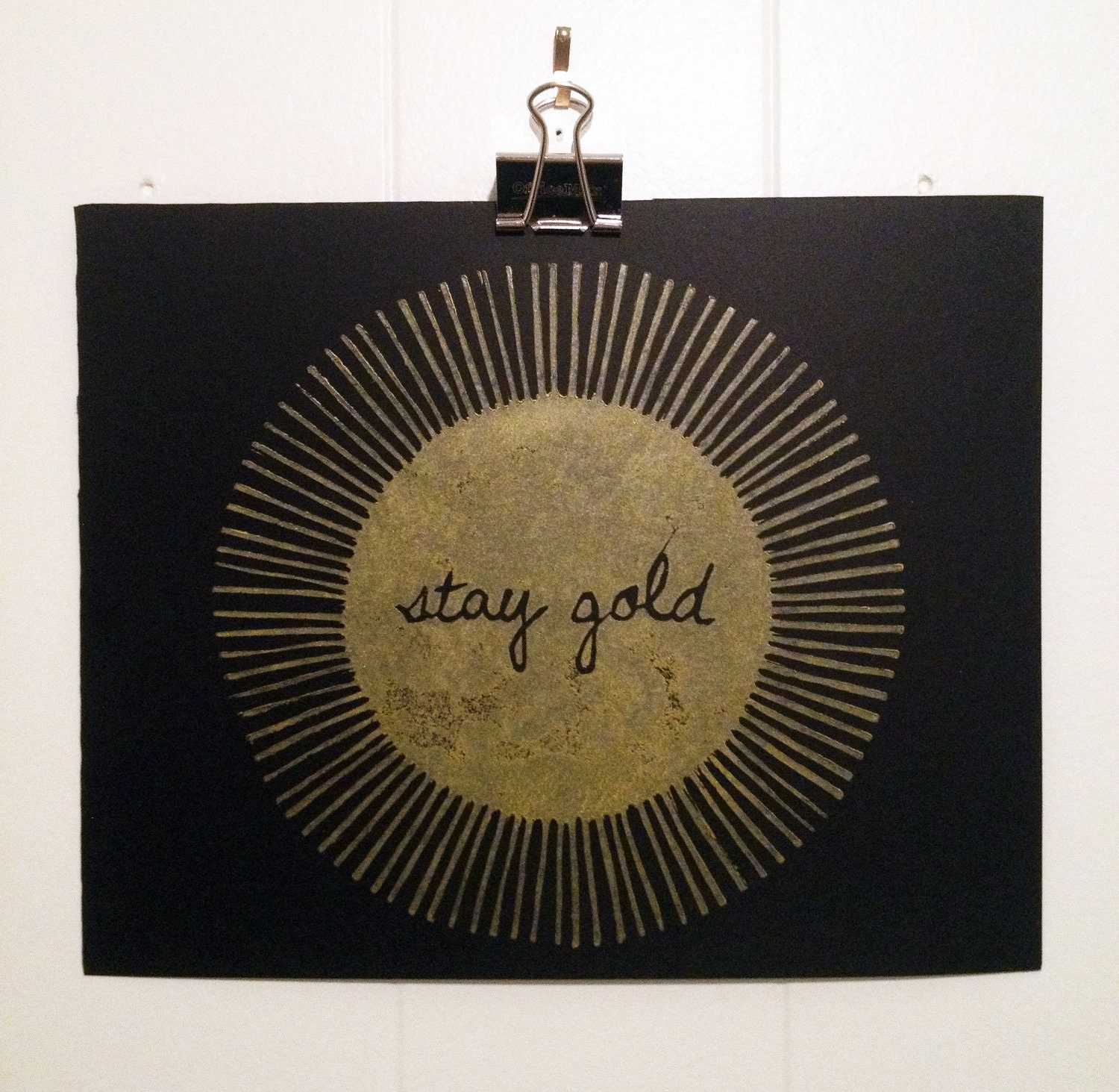 Stay Gold Print 8" x 10" Black and Gold