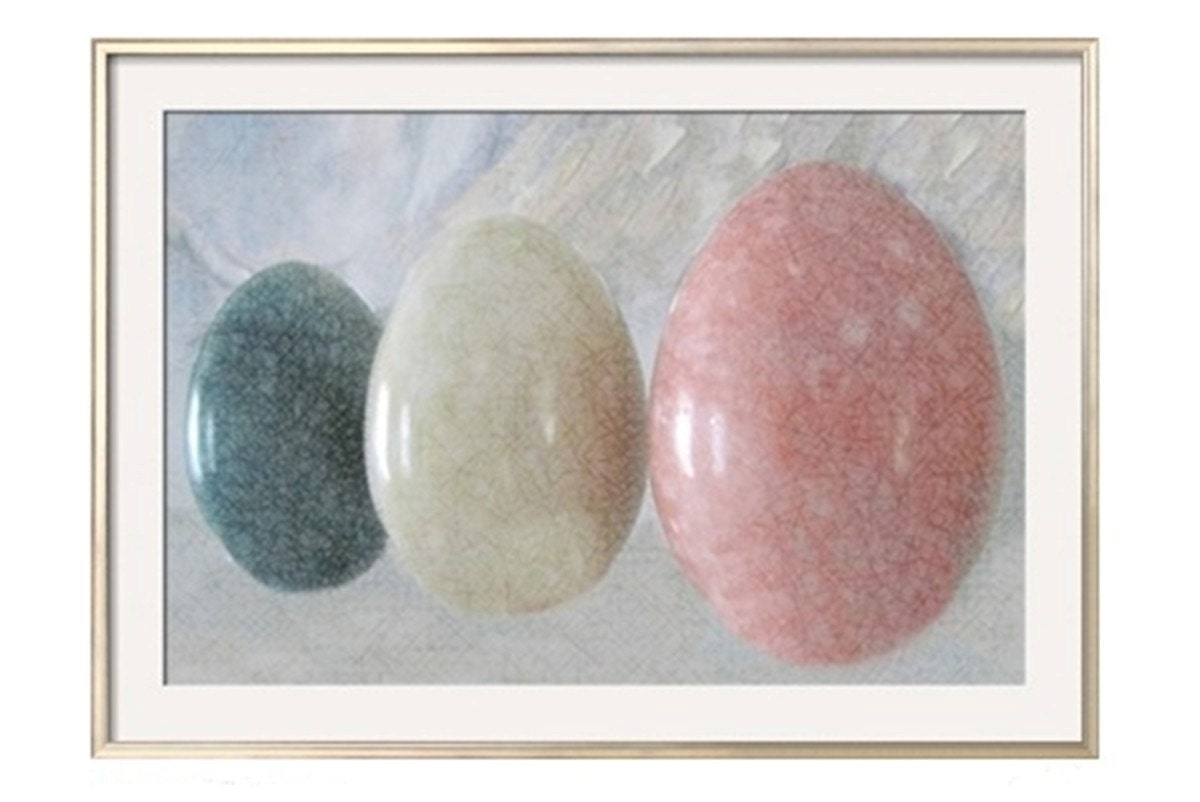 Easter Photograph Eggs, Pastel CRACKLED MARBLE EGGS , 36 x 24,  Minimalist Modern Fine Art Photograph