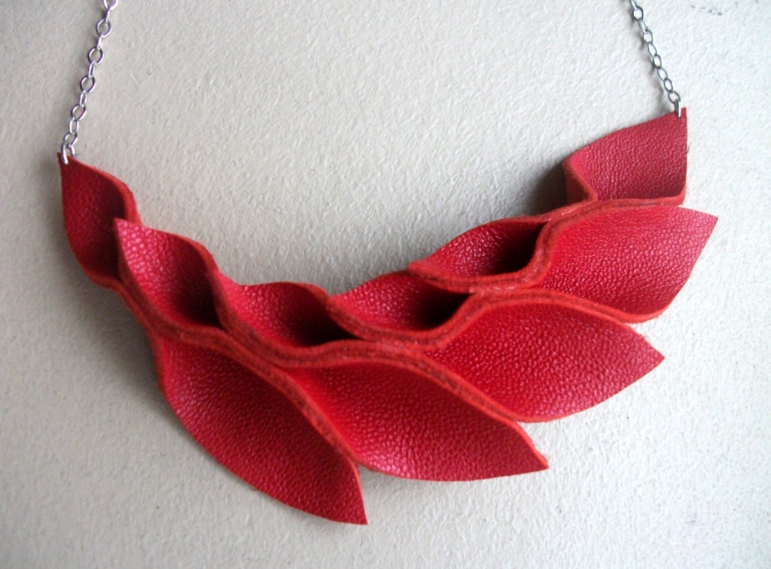 Red Leather Petals