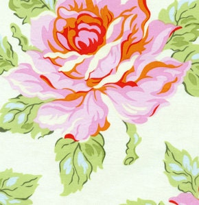 Hello Roses in Cream, Heather Bailey Nicey Jane Fabric, 1 Yard