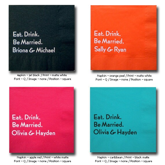 Personalized Napkins Wedding Napkins Printed Napkins Personalized napkins 