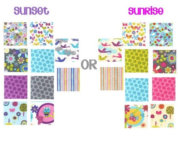 Twin Size Quilt, Rag, Fly Away, Girl, pink, purple, turquoise, ALL NATURAL, fresh modern handmade children