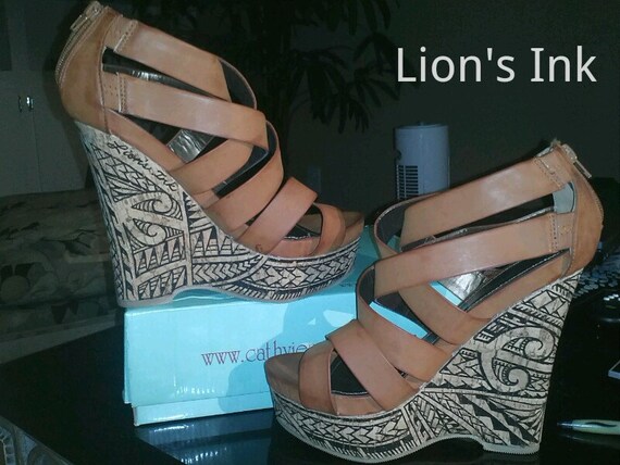 Women's Wedges with a Polynesian Twist