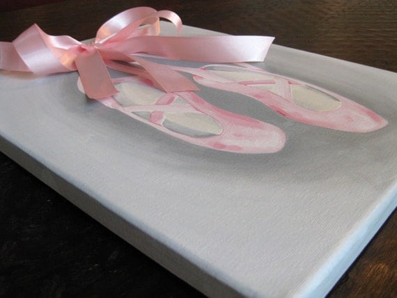 Ballet Shoes, 11x14, READY TO SHIP