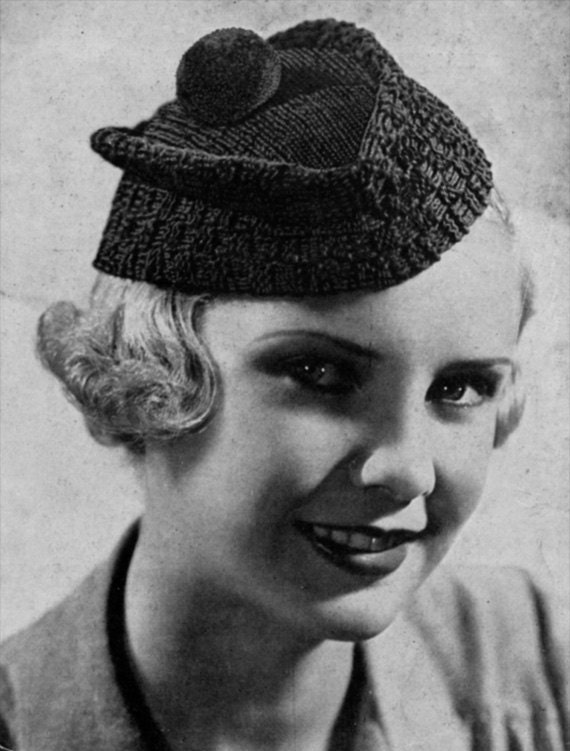 Scotch Beret - Vintage 1930s Crochet Hat Pattern
