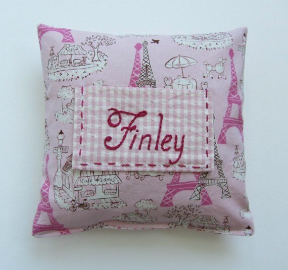 Tooth Fairy Pillow for Girls with Custom Hand Embroidery by Dolce Dreams