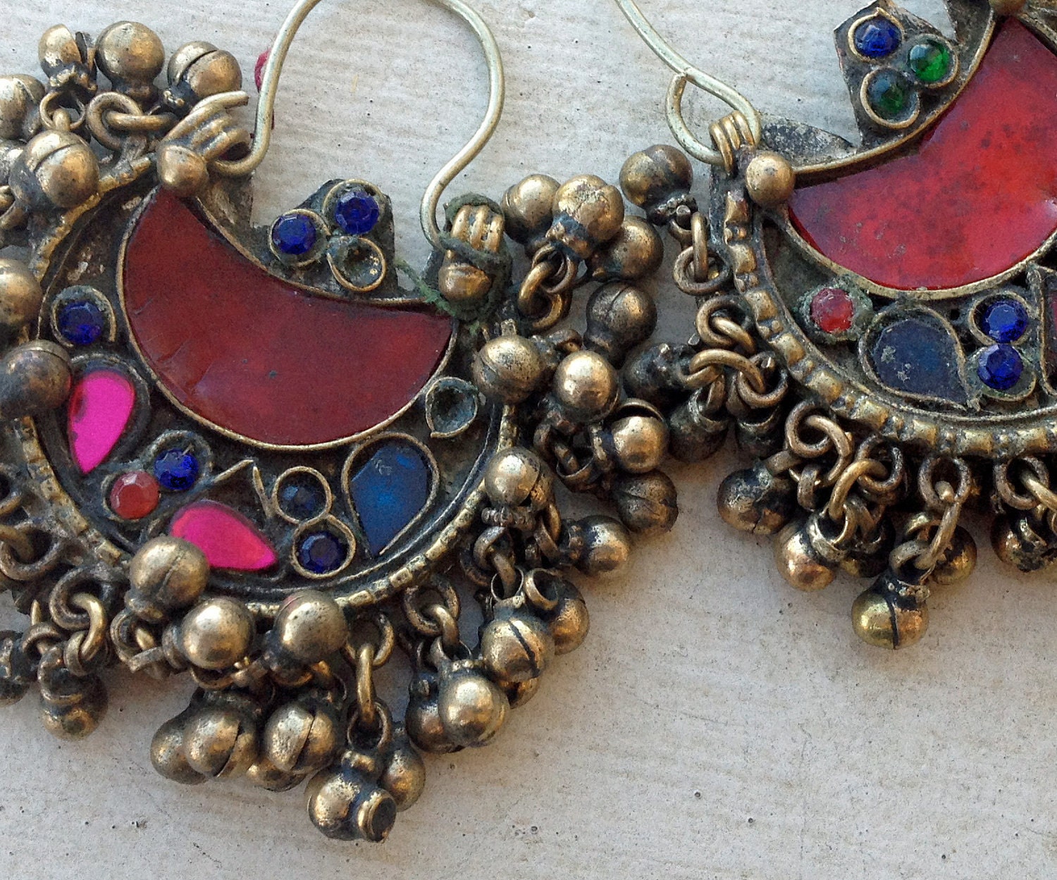 Kuchi Earrings or Pendant Pair (21): American Tribal Style Belly Dance, Assemblage Supply