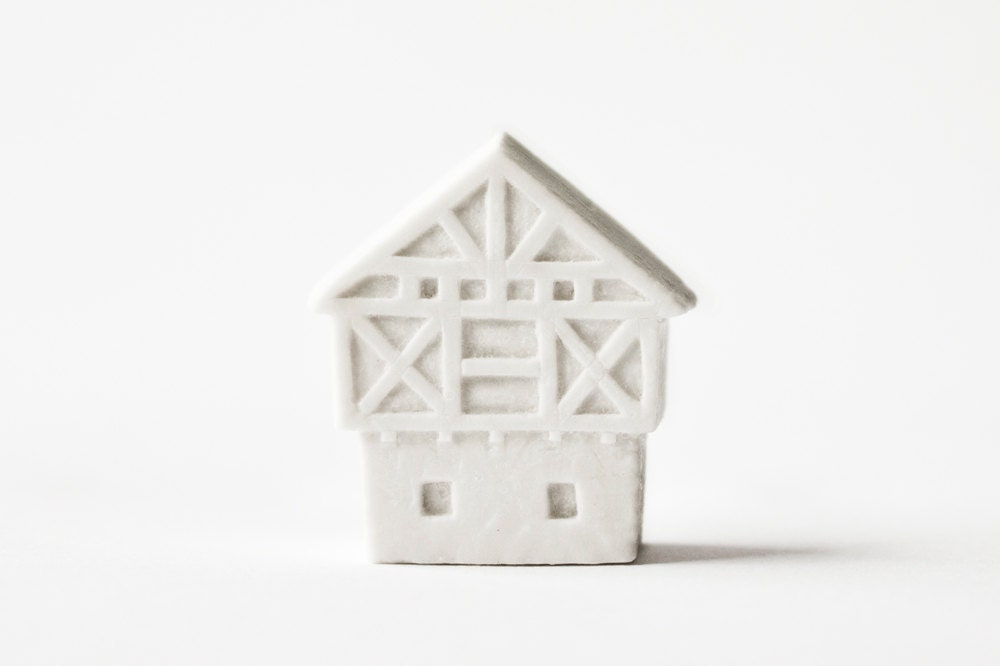 Germany Architecture - Ceramic clay house by Artisanie Europe - spring white modern chic decor wedding favors clay art
