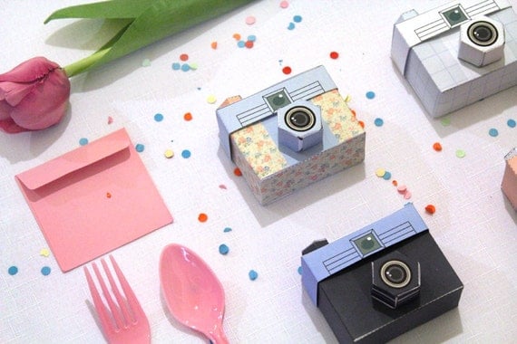 4 Paper Cameras - Printable PDF - TOUGHIE Cameras (Includes all 4 colours)
