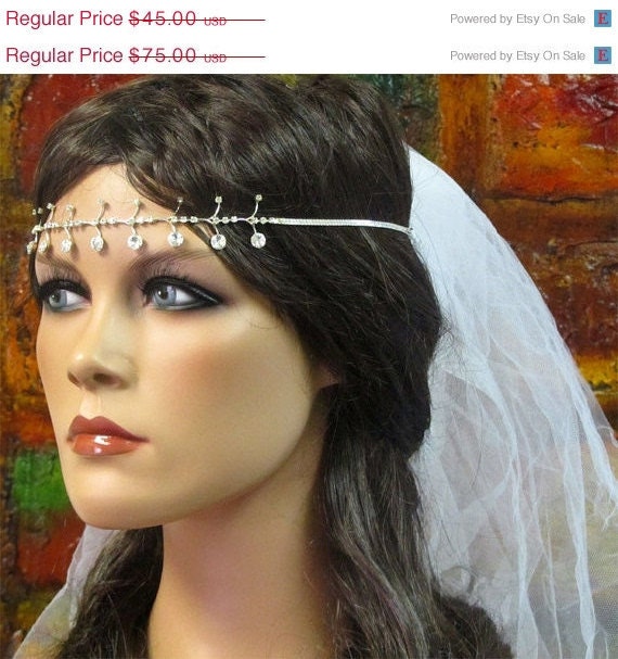 Special SALE Bridal crystal headband swarovski bridal sash 