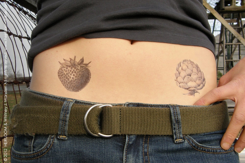 Whitney Marsden Temorary Tattoo Spring Produce