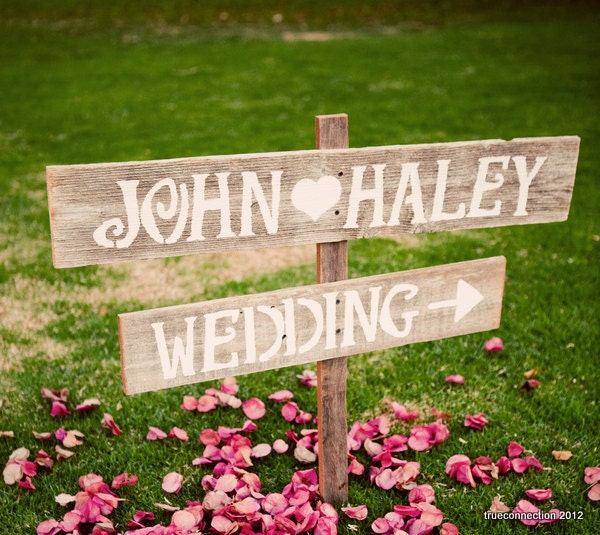 Hand Painted Wedding Signs LARGE FONT Wood Wedding Sign