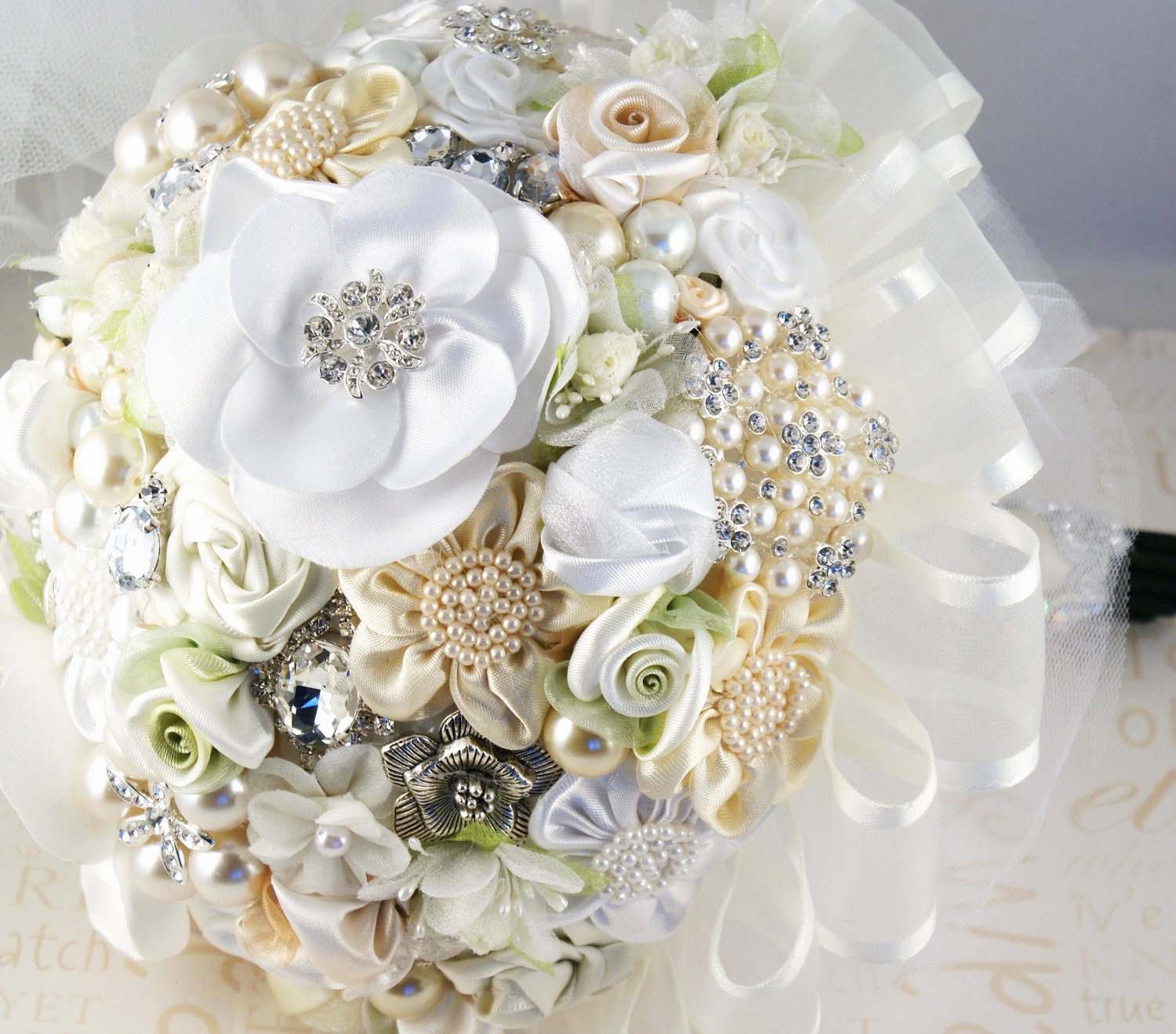 Brooch Wedding Bouquet Jeweled