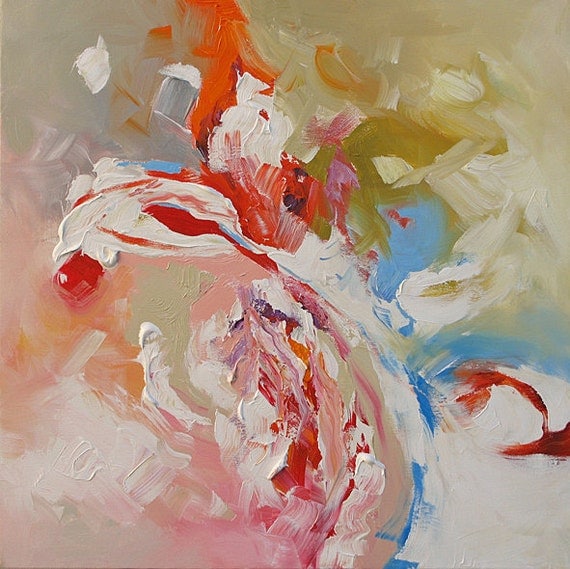Flight abstract painting by Linda Monfort