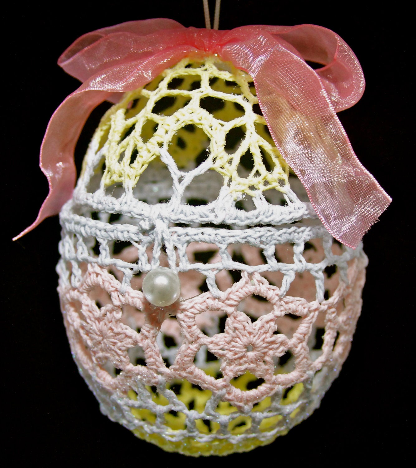 Vintage Inspired Crocheted EASTER SPRING Ornament