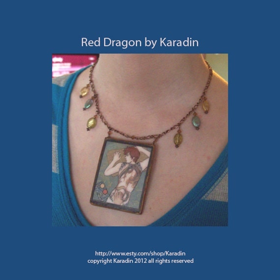 red dragon necklace by karadin at etsy