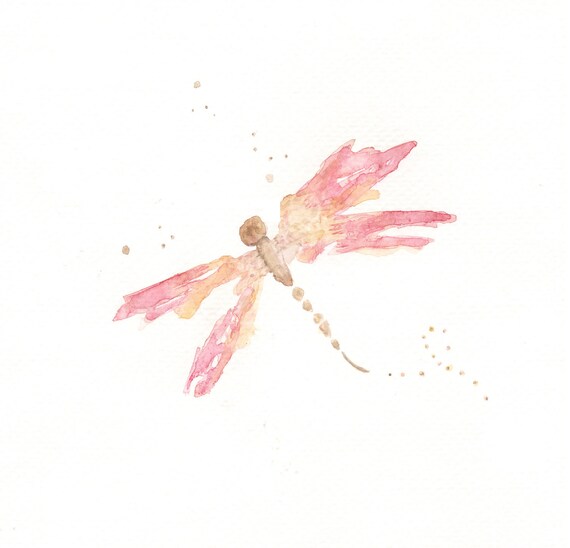 Beauty Fly/Dragonfly Watercolor Print