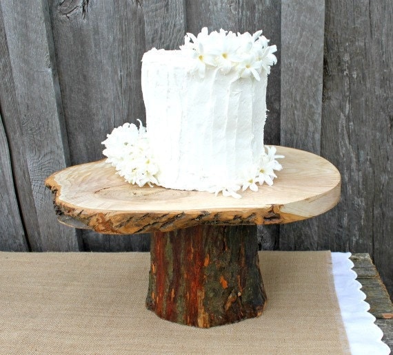 rustic wedding cake stand natural wood live edge perfect for desserts 