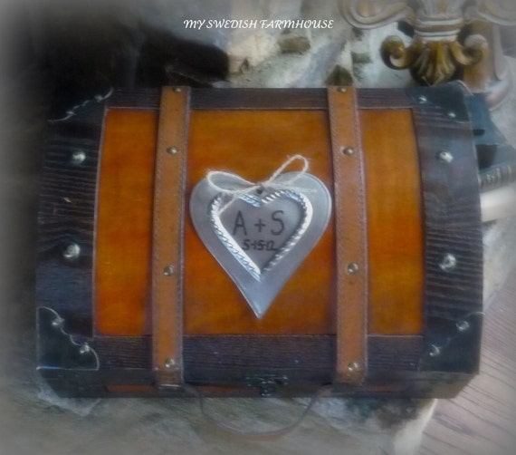 Wedding Card Box Trunk Wine Love Letter Ceremony Anniversary Rustic Shabby