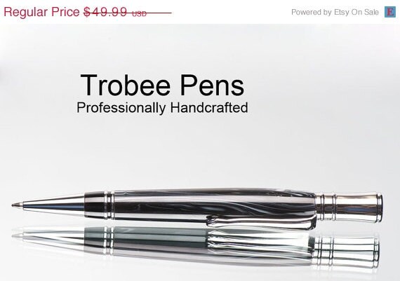 25% Off All Pens Now Executive Black and white stone custom pen Handmade handcrafted writing pens