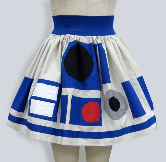 R2D2 Star Wars Inspired Full Skirt