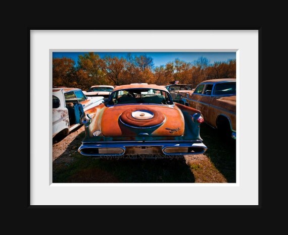 Old Car Junkyard Photo Chrysler Imperial Automobile 5 x 7 Fine Art Print