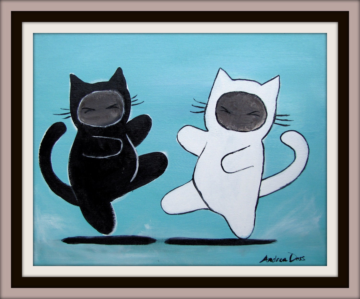 Boys Room Decor, Ninja Cats, Kids Wall Art, Artwork for Kids, Wall Art, Nursery Art, Kids Room