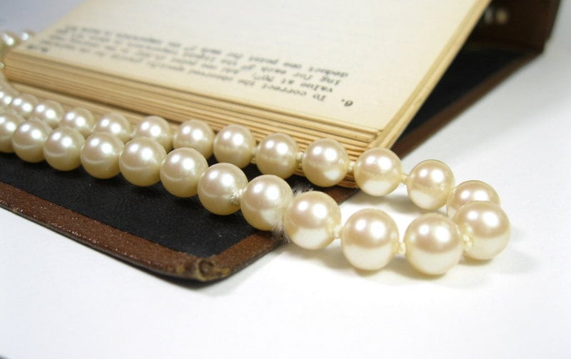 Classic, Vintage, 1950s, Mad Men, Style, Pearl, Necklace