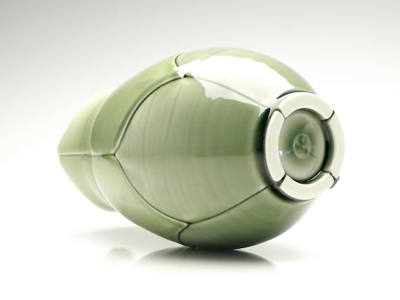 Medium Green Lotus Vase