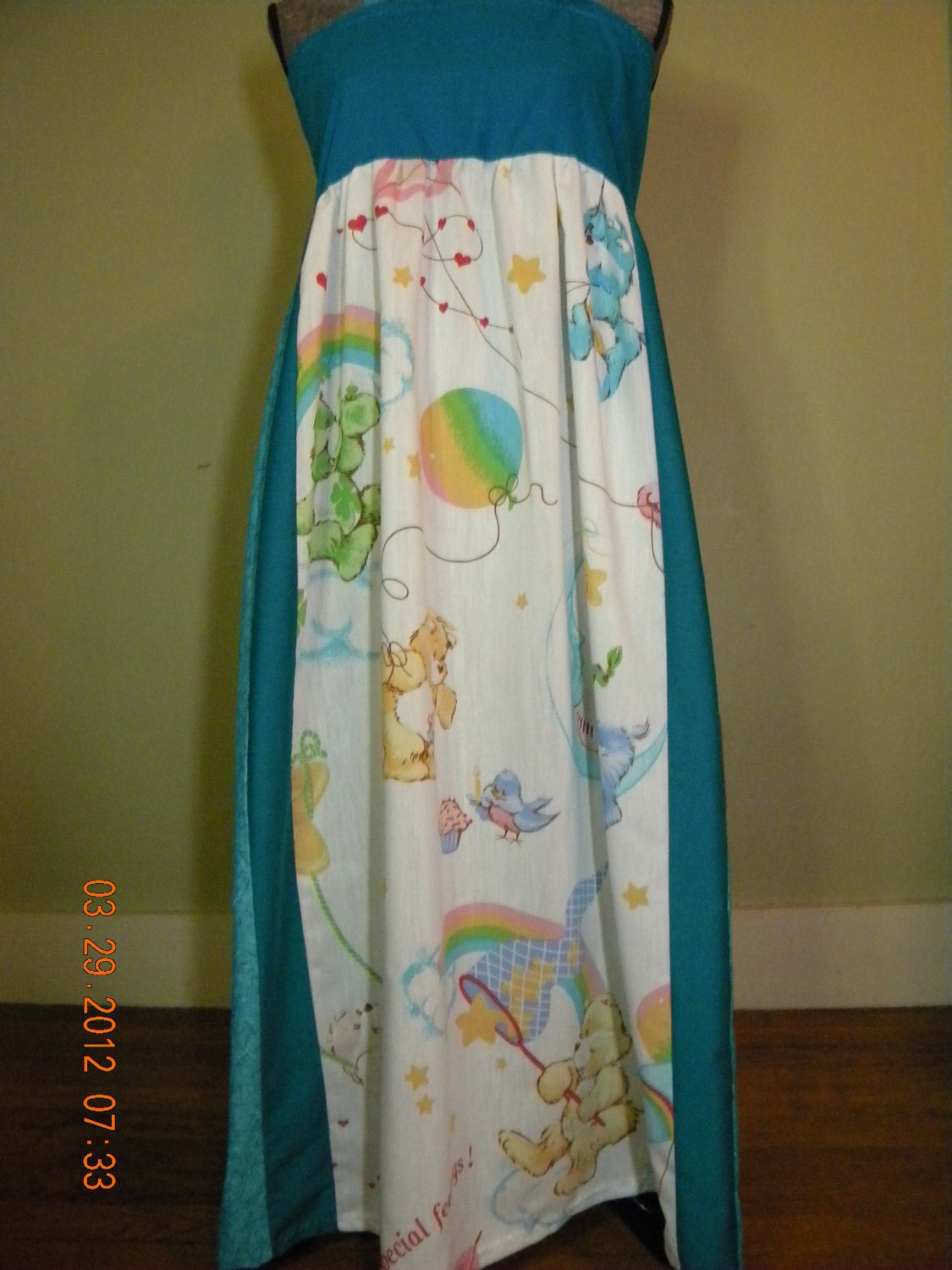 Vintage Care Bear Hippie Dress