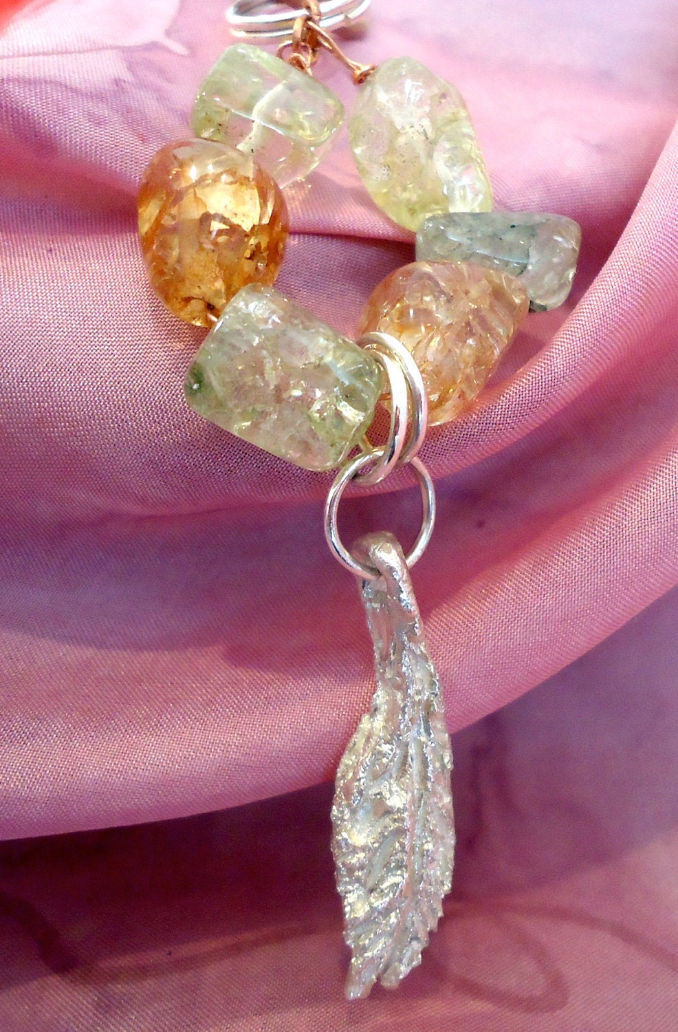 Silver Leaf Charm Necklace