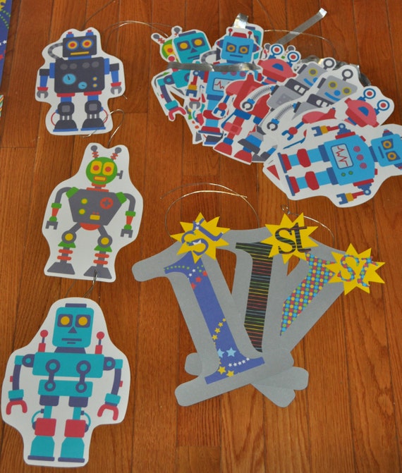 Robot Party Decorations Package