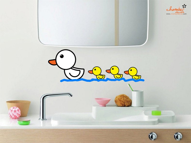 Cute Duck and Ducklings Wall Decal