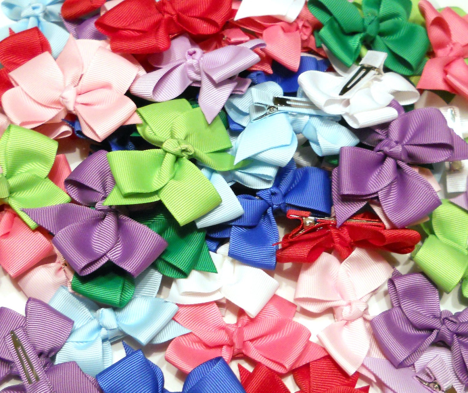 1.00 Hair Bows/ Set of 10/ Great For Newborns, Infants, and Toddlers/ 3 Inch Bows/ Wholesale Bows