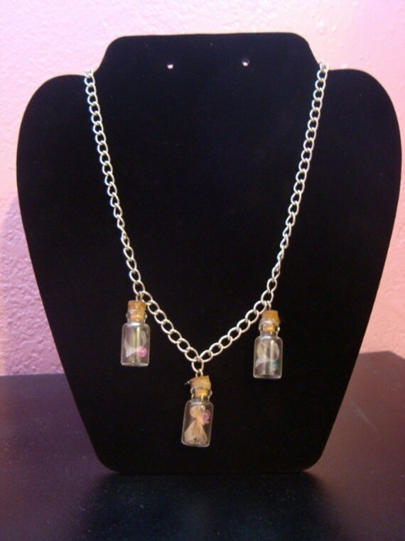 Legend of Zelda Fairy/Poe in a Bottle Necklace