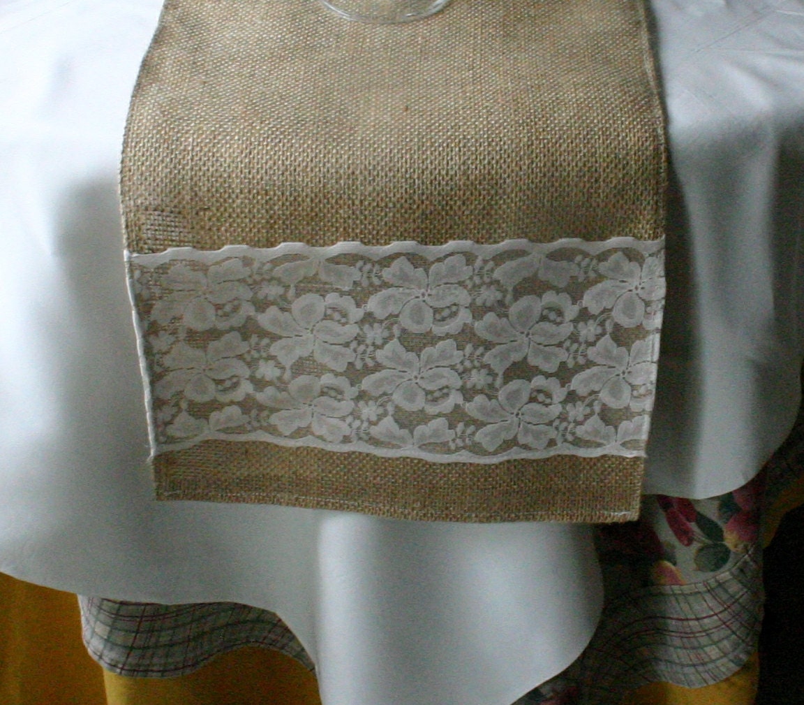 Burlap wedding decorations Burlap table runner Mothers day gift 