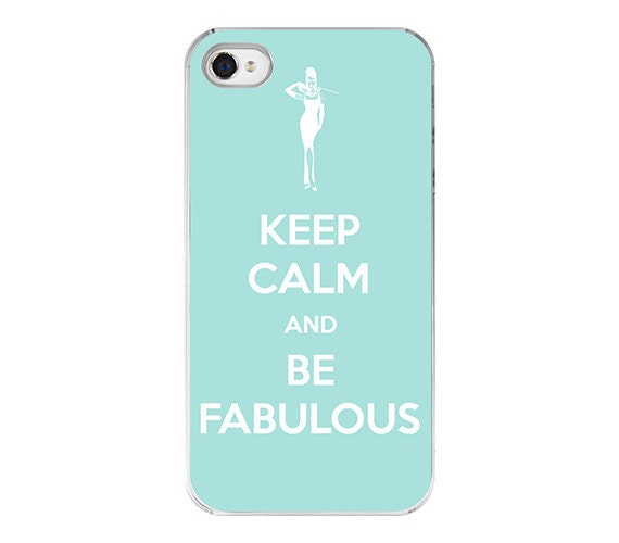 Iphone case Audrey Hepburn quote Keep calm and be fabulous Tiffany 