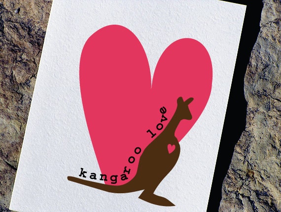 I Love You Card - Kangaroo Love