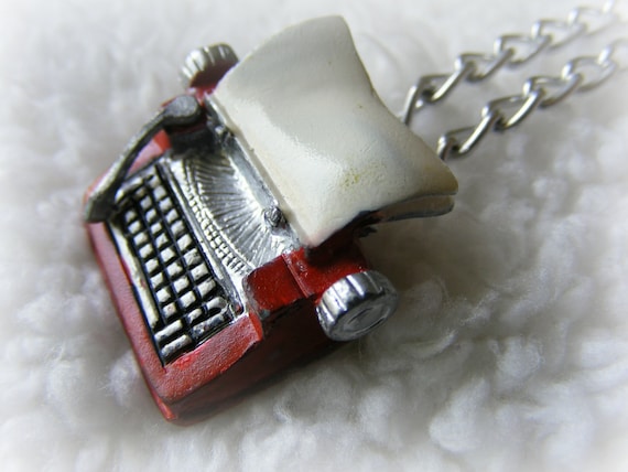 Necklace Typewriter Love