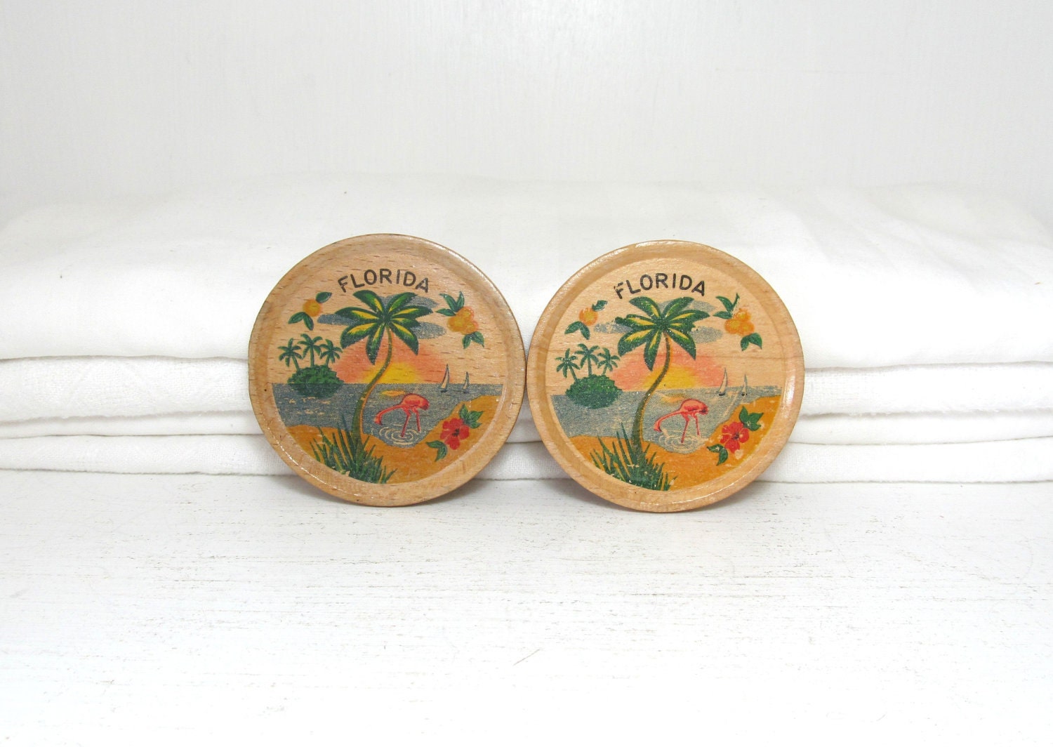 Vintage Florida Coasters - elizabethwrenvintage Vintage Florida Coasters - elizabethwrenvintage