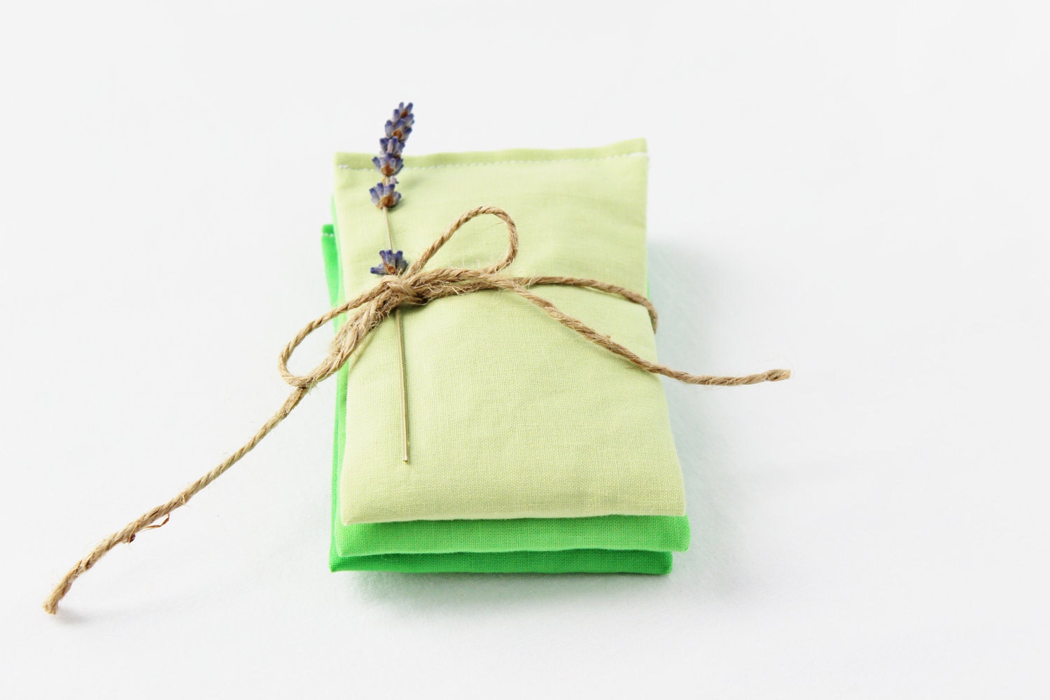 Lavender Sachets, Green Ombre, Apple, Minimalist, Bridesmaid Gift, Set of 3