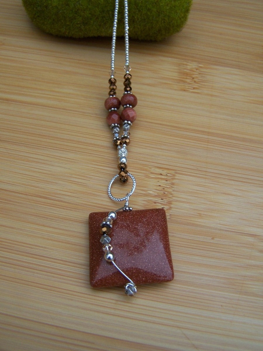 Fair And Square Goldstone Pendant Preview 3