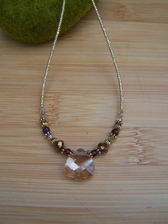 Dainty Swarovski Crystal Drop Necklace Preview 1