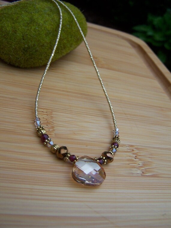 Dainty Swarovski Crystal Drop Necklace Preview 2