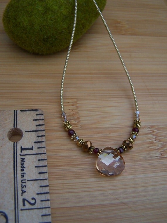 Dainty Swarovski Crystal Drop Necklace Preview 5