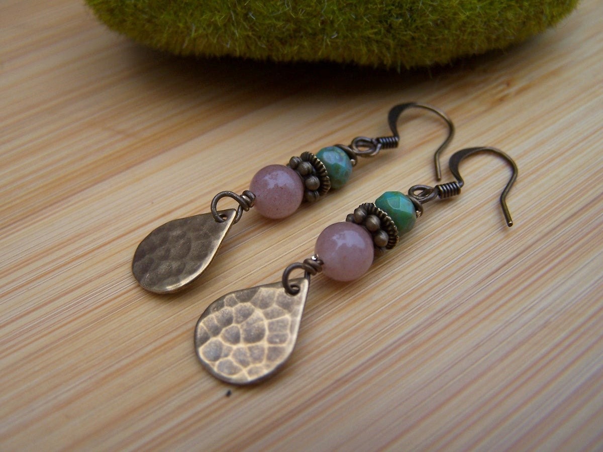 Brass Drop Earrings Preview 3