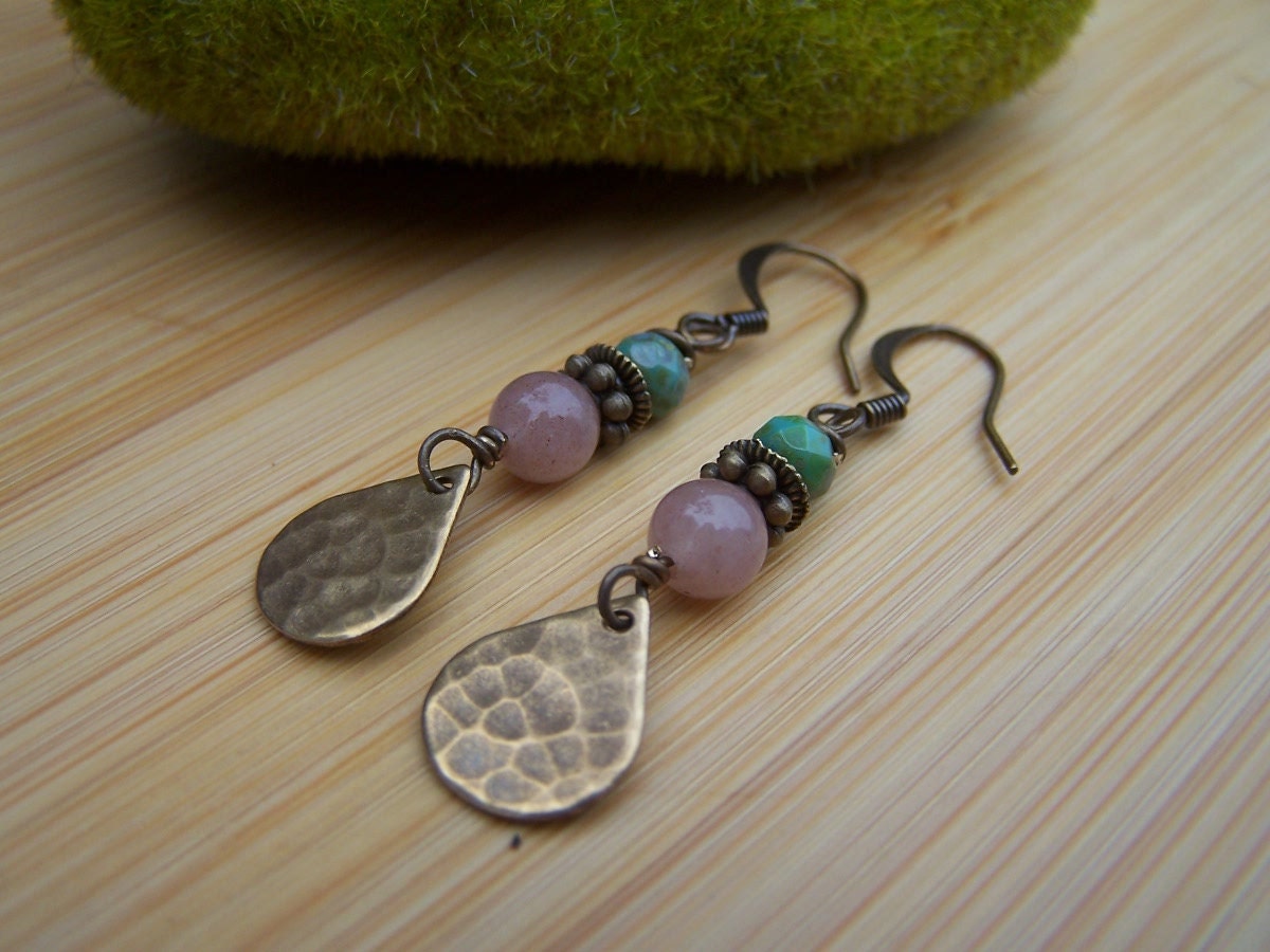 Brass Drop Earrings Preview 1